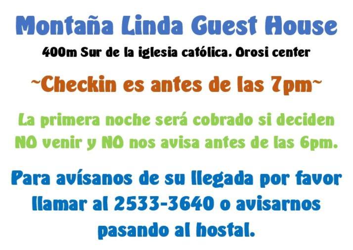 Montana Linda Guest House Orosí Esterno foto